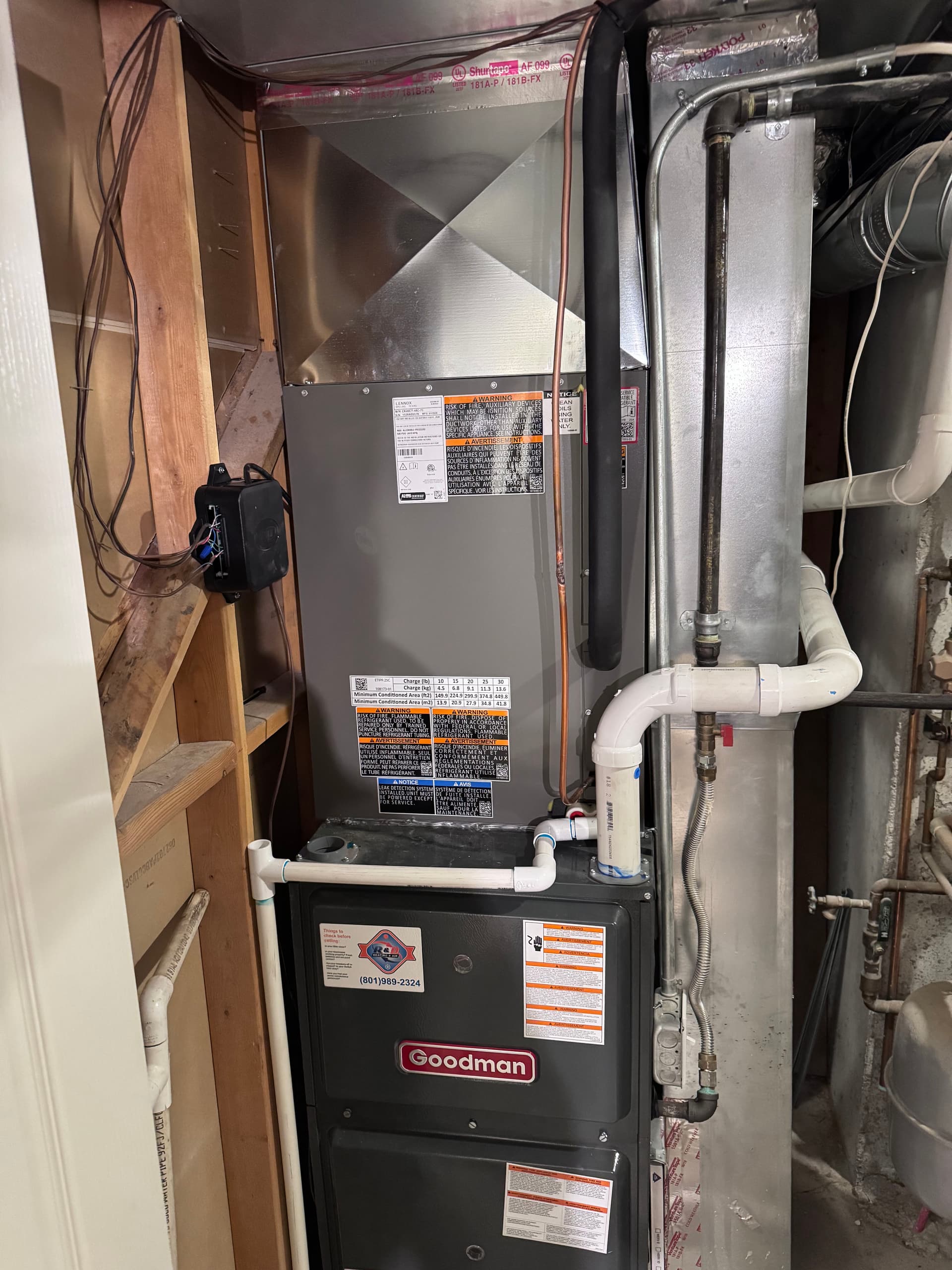 Before and After Coil Replacement on a Goodman Furnace System