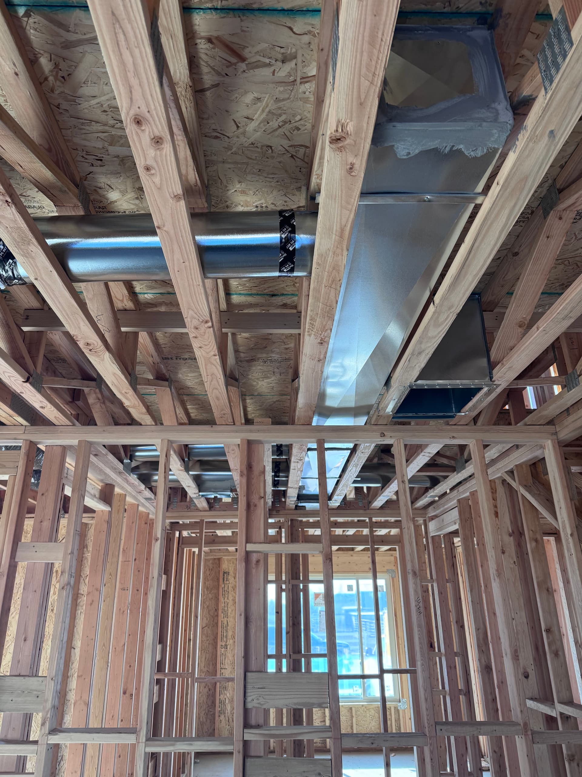 New Home HVAC Installation Underway