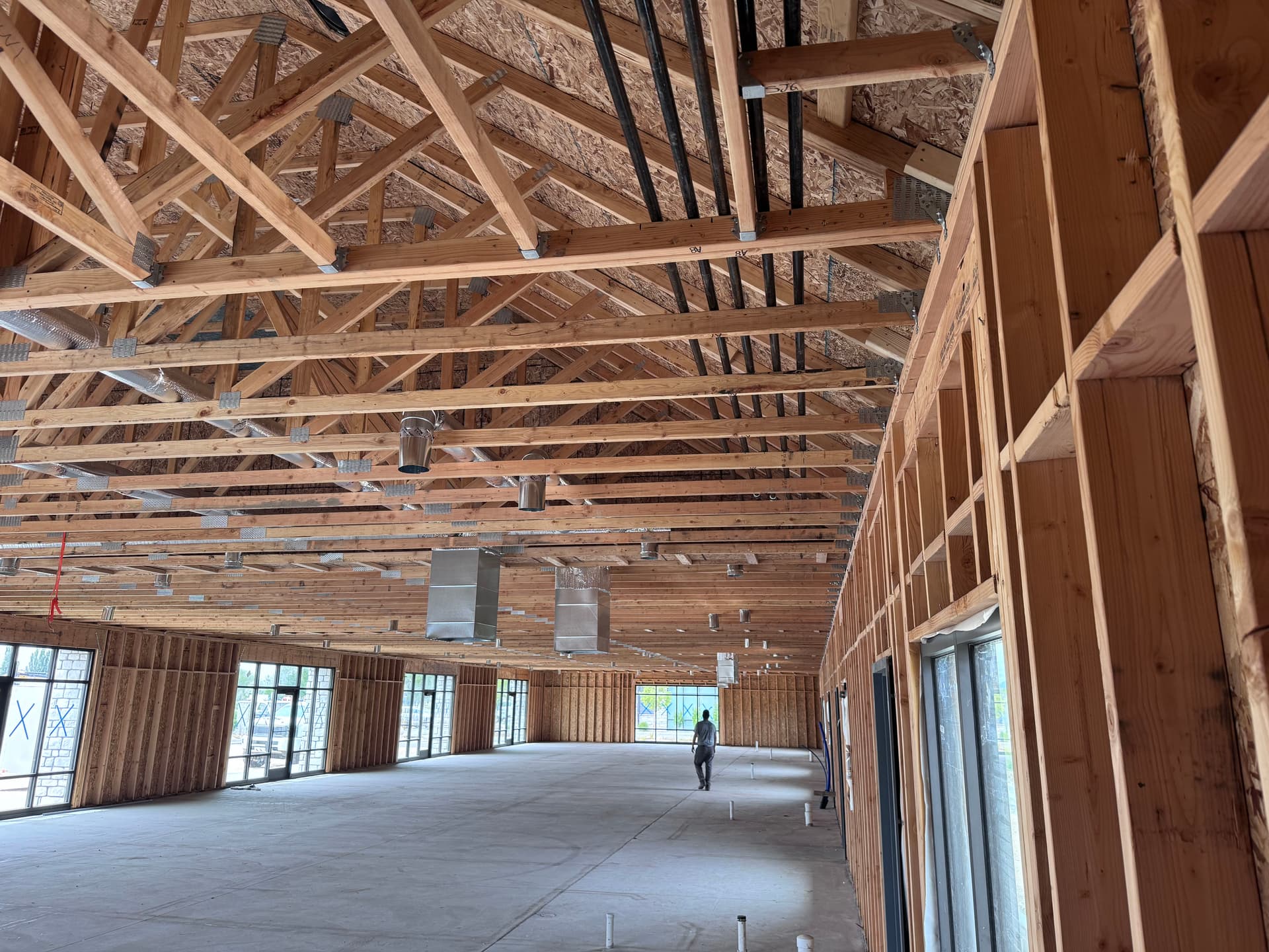 Gallery photos for Ductwork Roughed In on a Commercial 5-Plex New Construction Build: Image #1