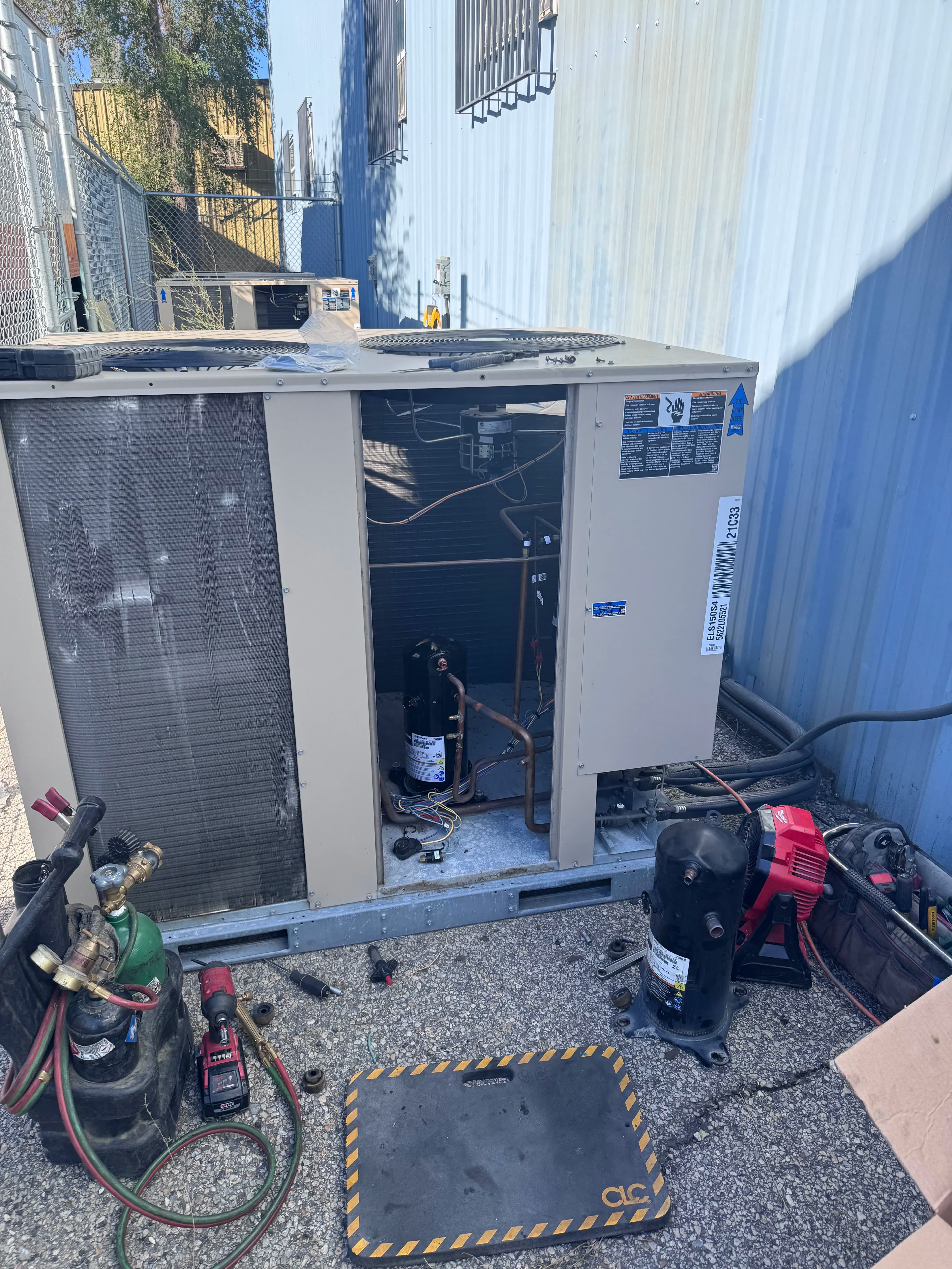 Project Double Compressor Changeout on a Commercial HVAC System image